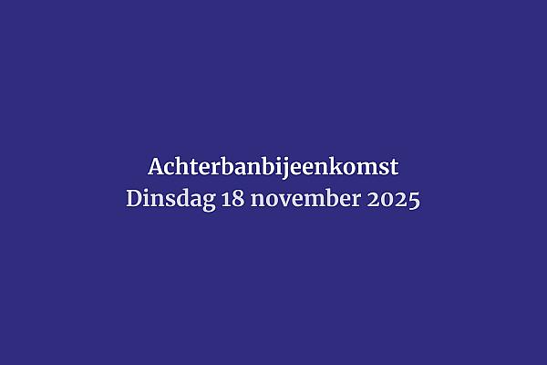 Uitnodiging achterbanbijeenkomst